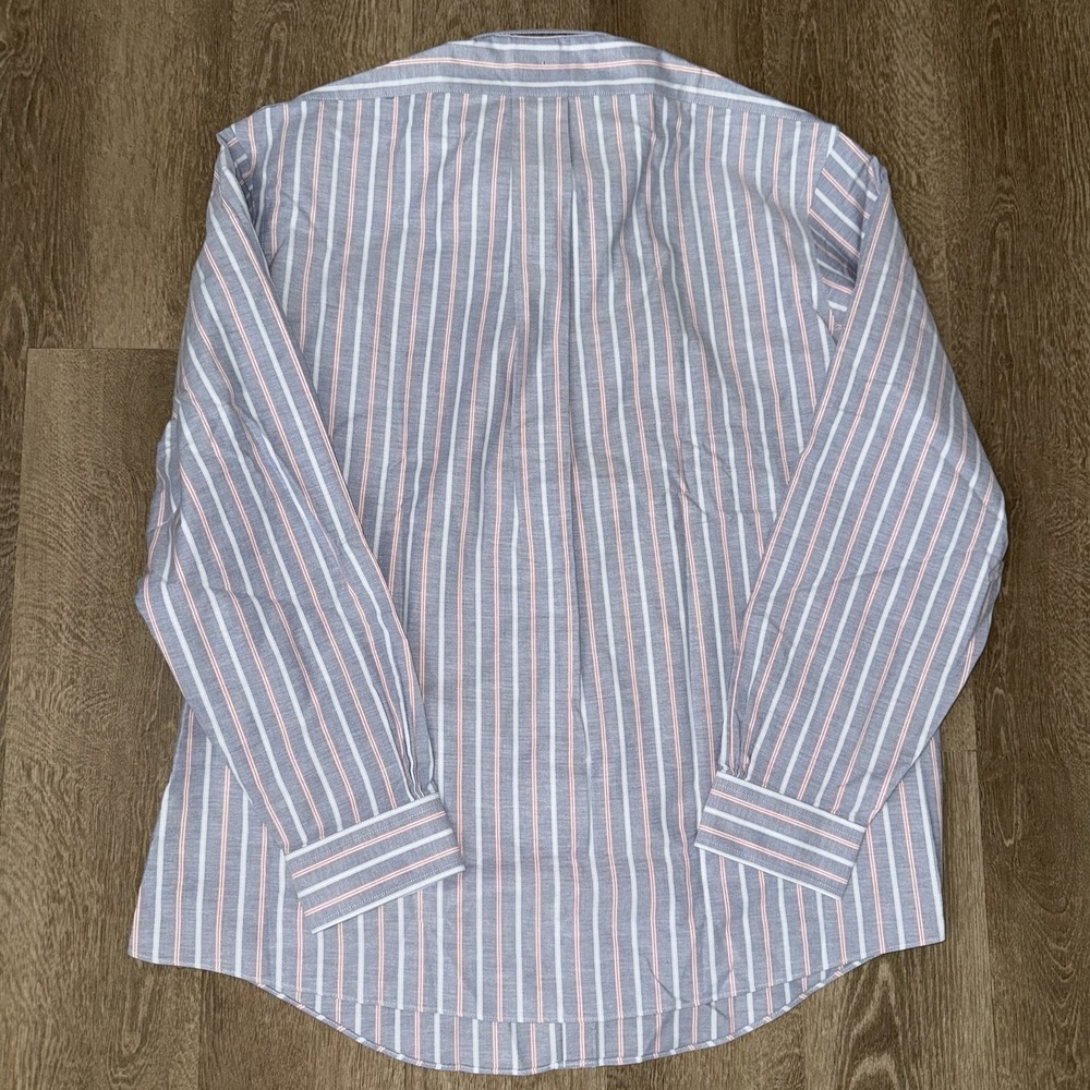 NWT Brooks Brothers Long Sleeve Button Down Regent Men's XL Blue Striped Stretch - Picture 3 of 7